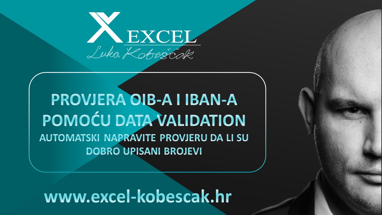 Pročitajte više o članku 📊 Excel – Provjera oib-a i iban-a pomoću data validation
